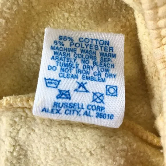 Vintage Russell Athletic Sweatpants Mens Extra Large Yellow Elastic Ankle USA - Picture 8 of 12